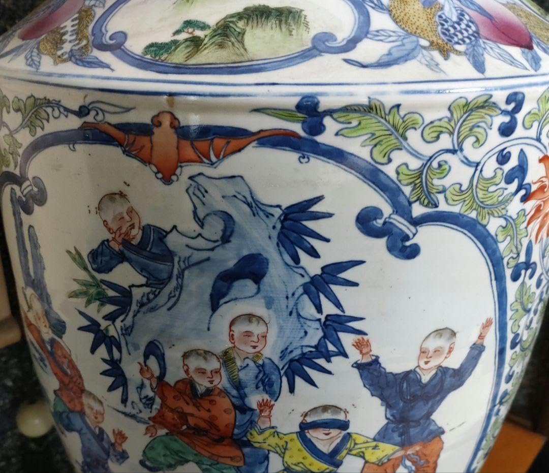 大花瓶 大壺 獣耳 中国 万暦龍 中国美術 龍 飾り壺 大花瓶 大壺 獣耳 中国 万暦龍 中国美術 龍 飾り壺 宣